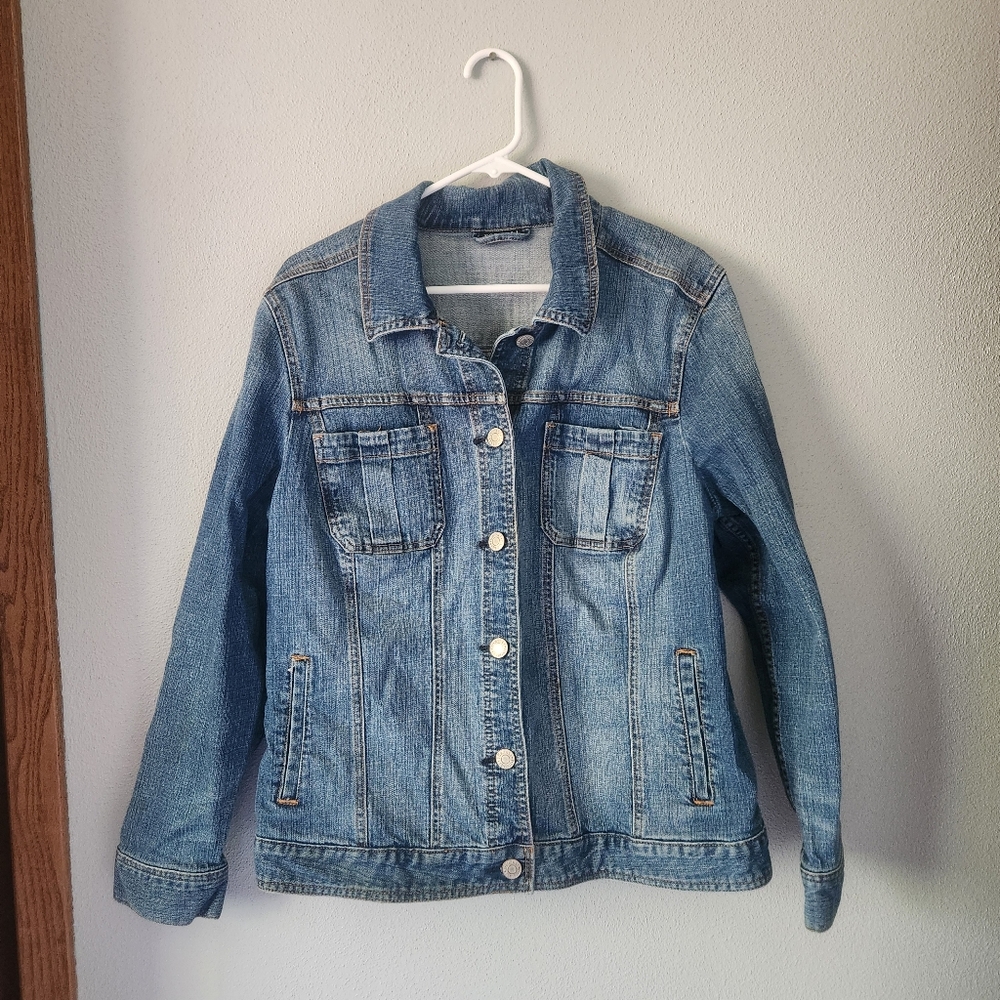 Roz & Ali Blue Jean Jacket Stylish Denim Essential